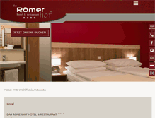 Tablet Screenshot of hotel-roemerhof.at